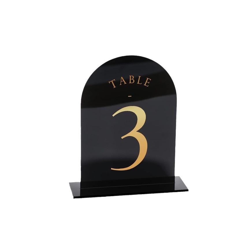 أرقام طاولات أكريليك مقوسة ، ق - مراجعة Table Number Gold وسعره