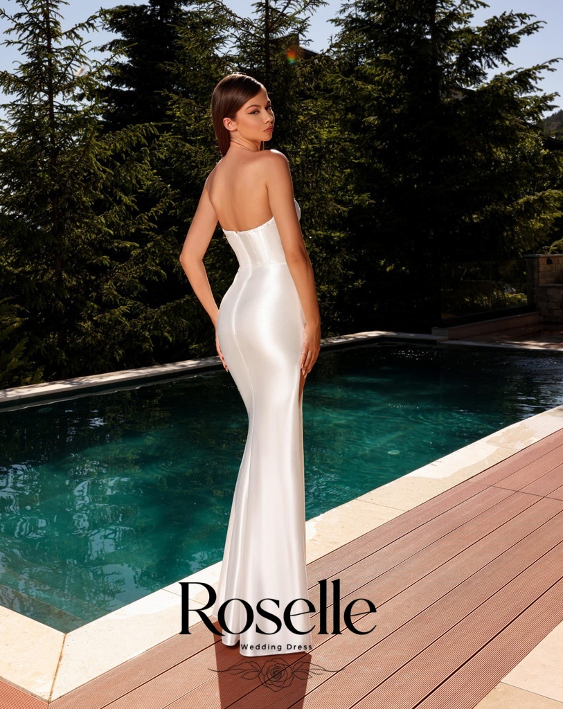 فستان زفاف أنيق من ROSELLE بقص - مراجعة Wedding Qw وسعره
