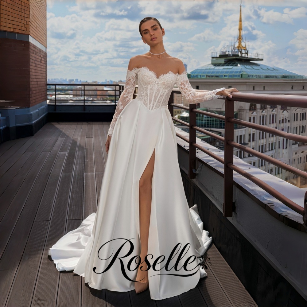 فستان زفاف روزيل من الدانتيل ب - مراجعة Wedding Qw وسعره