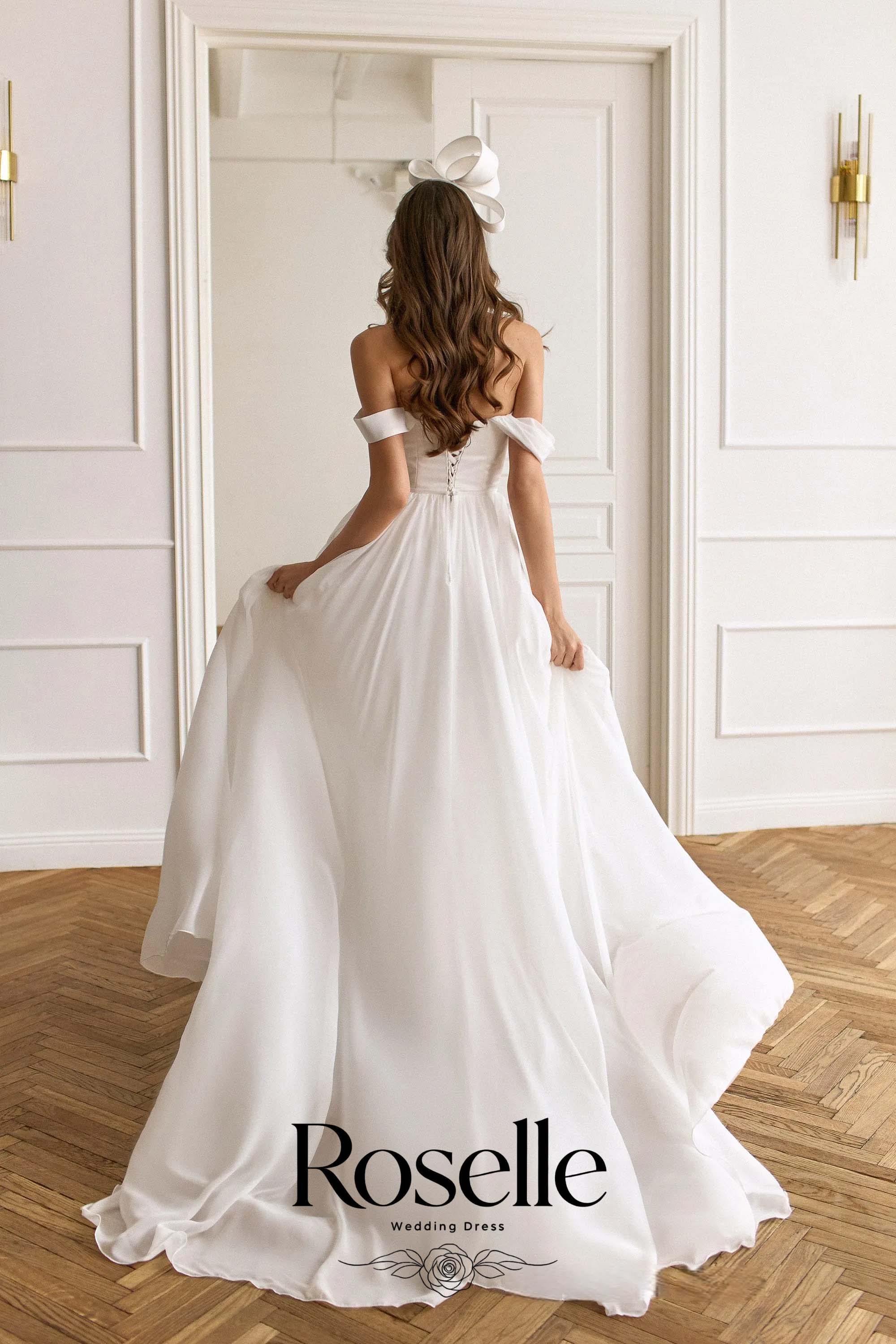 فستان زفاف أنيق بقصة A-Line ور - مراجعة Wedding Qw وسعره