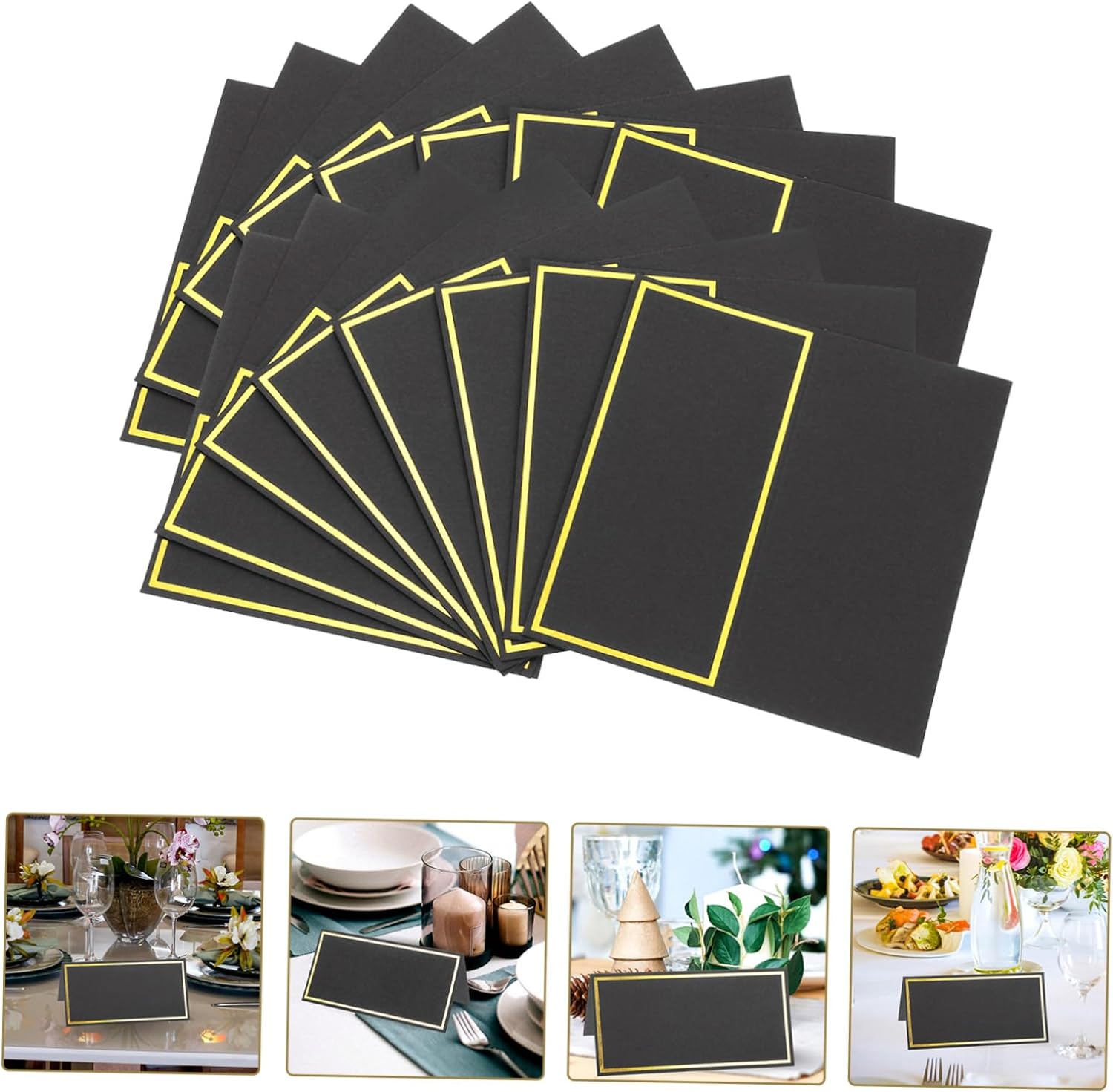 بطاقة اسم سوداء وذهبية ، بطاقة - مراجعة Table Number Gold وسعره